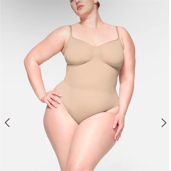 Skims XXS/XS Sculpting Thong Bodysuit Compression Mica NWOT MSRP $70 - Picture 3 of 6